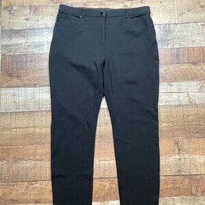 Chico's So Slimming Black Knit Pants size 14/L (Chico's 2.5 Short)